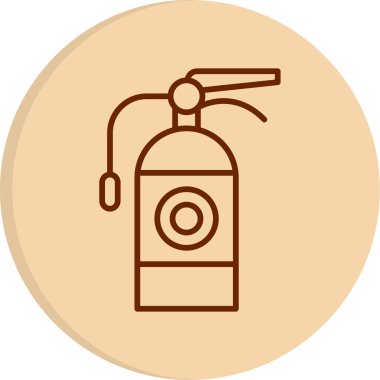 Yangın söndürme ikonu. vektör illüstrasyonu              