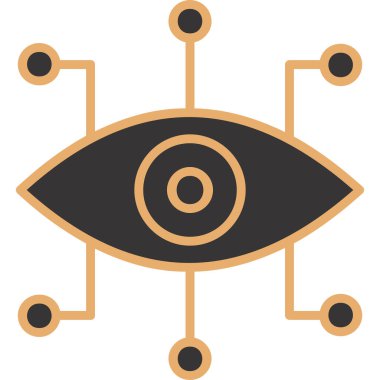 Siber göz. Web simgesi basit illüstrasyon