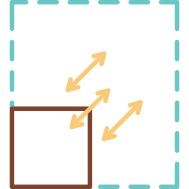 Ölçeklendirilebilirlik simgesi, vektör illüstrasyonu basit tasarım