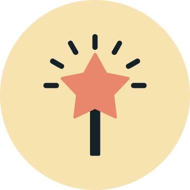 yıldız web simgesi basit illüstrasyon 