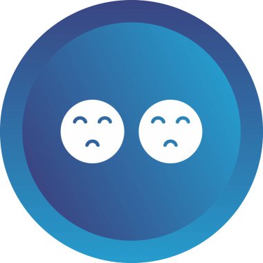 Üzgün surat ifadeleri. Web basit illüstrasyonu