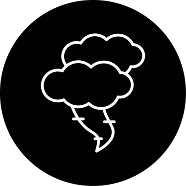 Kasırga. Web simgesi basit illüstrasyon                    