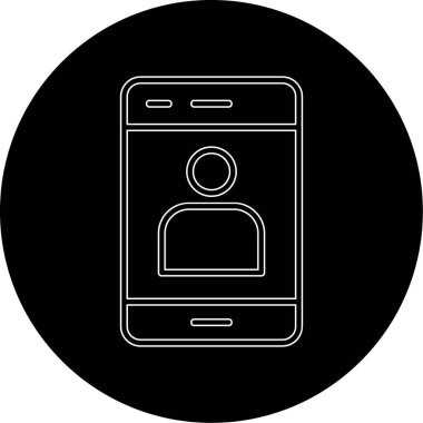 Mobil Kullanıcı simgesinin vektör çizimi