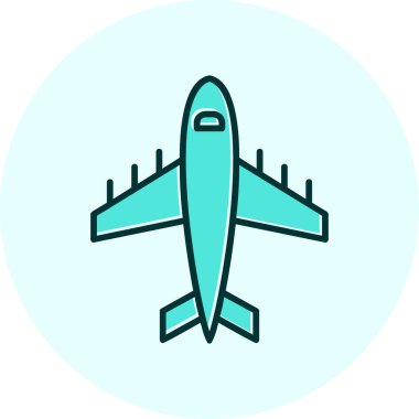 Uçak. Web simgesi basit illüstrasyon 