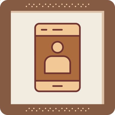 Mobil Kullanıcı simgesinin vektör çizimi