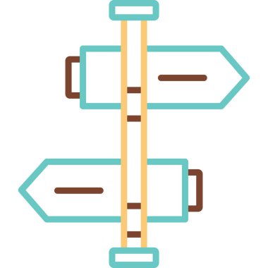 Bir sokak işaretinin vektör illüstrasyonu