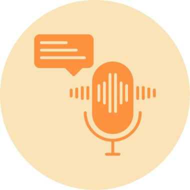 vector illustration of Voice message icon                        
