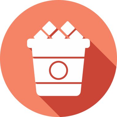 Buz Kovası ikonu vektör illüstrasyonu