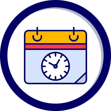 Zamanlama simgesi, vektör illüstrasyonu