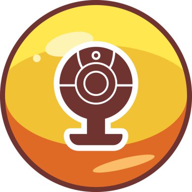 Web kamera simge vektör çizim