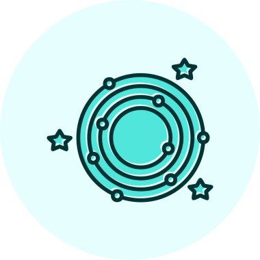 Galaxy web simgesinin vektör illüstrasyonu 