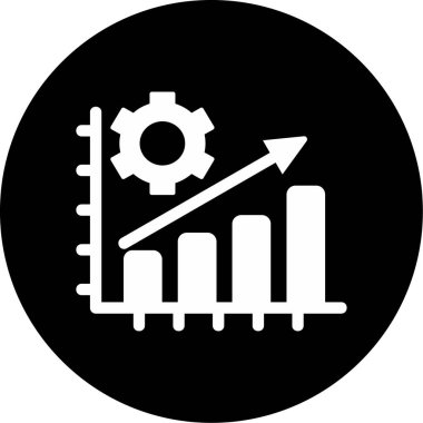  Üretim düzlüğü simgesi, vektör illüstrasyonu