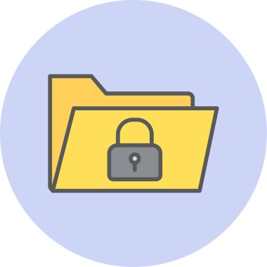 Güvenli Veri Web simgesi vektör illüstrasyonu 