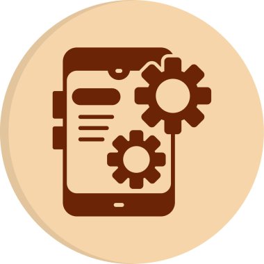 Mobil Ayarlar ikon vektör çizimi