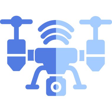 Drone simgesi vektör illüstrasyon tasarımı
