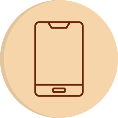 Cep telefonu simgesi, vektör illüstrasyonu 