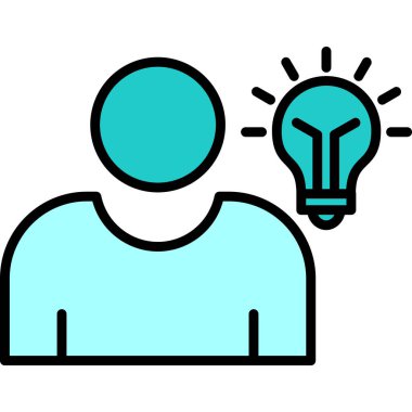 Fikir simgesinin vektör illüstrasyonu 