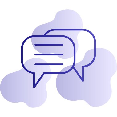 Sohbet simgesi vektör illüstrasyonu 