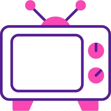 televizyon simgesi, basit vektör illüstrasyonu
