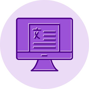 Modern dilbilim simgesinin vektör illüstrasyonu