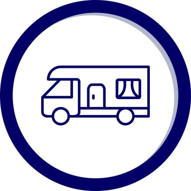 karavan web simgesi basit illüstrasyon