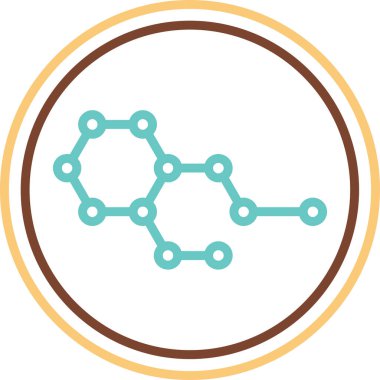 Kimya formülü simgesi, vektör illüstrasyonu 