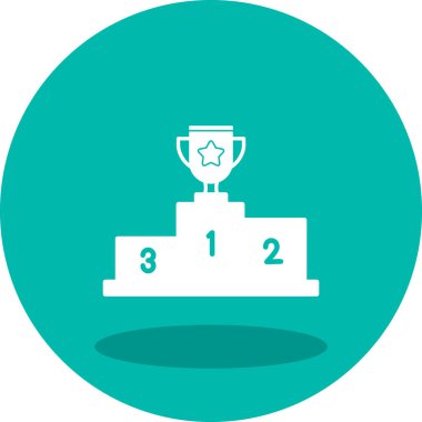 Kazanan kupa ikonu. özet çizimi 