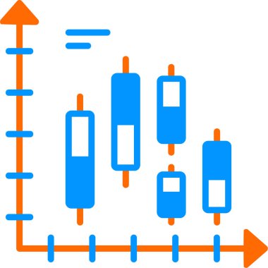 Candlestick Grafik simgesi, vektör illüstrasyonu basit tasarım