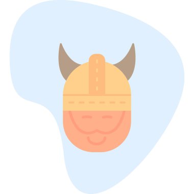 Viking simgesi, vektör illüstrasyonu basit tasarım