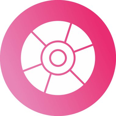 cd disk simgesi, vektör illüstrasyonu basit tasarım