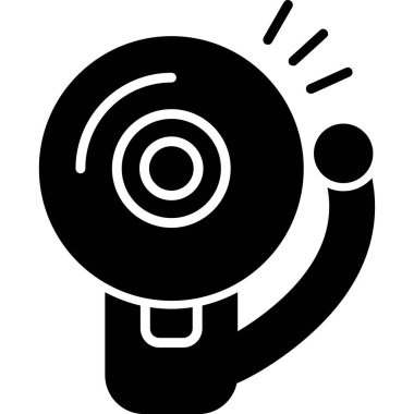 Yangın Alarmı simgesinin vektör çizimi         