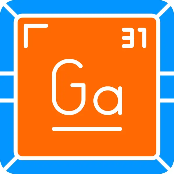 stock vector Gallium chemical element vector illustration           