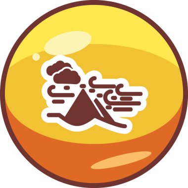 Kum fırtınası web simgesi, vektör illüstrasyonu