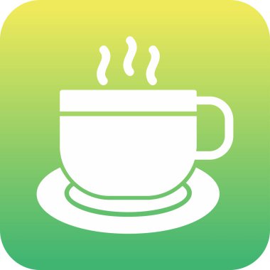 Kahve. Web simgesi basit illüstrasyon 