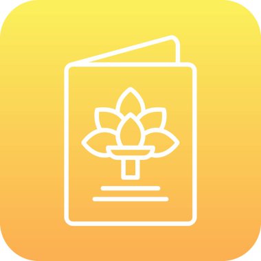 Tebrik kartı simgesi vektör illüstrasyonu