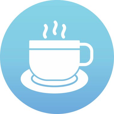 Kahve. Web simgesi basit illüstrasyon 