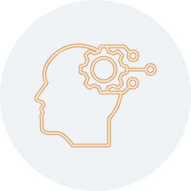 Düşünüyorum. Web simgesi basit illüstrasyon           