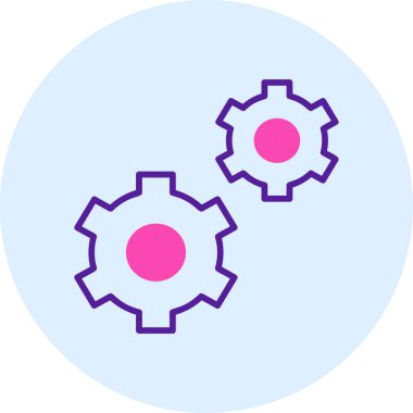 Vitesli ayar simgesi, vektör illüstrasyonu basit tasarım