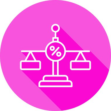 Ölçek simgesi, vektör illüstrasyonu basit tasarım