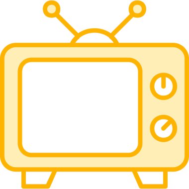 televizyon simgesi, basit vektör illüstrasyonu