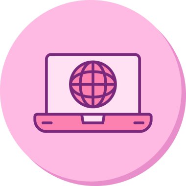 İnternet web simgesi basit illüstrasyon 