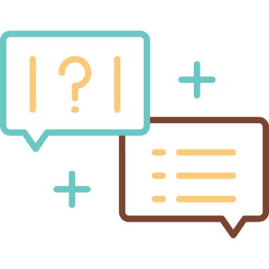 Quiz web simgesi vektör illüstrasyonu