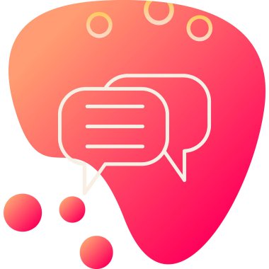 Sohbet simgesi vektör illüstrasyonu 