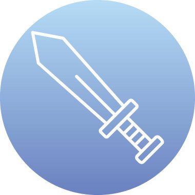 Kılıç. Web simgesi basit illüstrasyon 