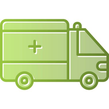 ambulans web simgesi basit tasarım 