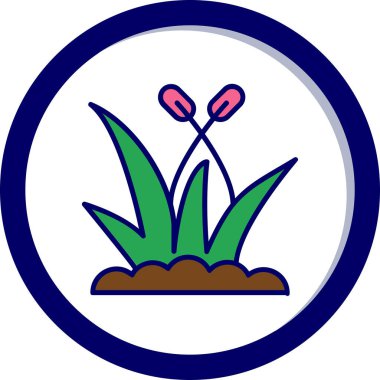 Çimen ağ ikonu vektör illüstrasyonu