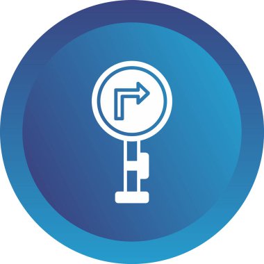 Yol işaretleri simgesinin vektör illüstrasyonu 