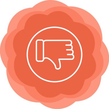 Hoşlanılmayan bir simgenin vektör illüstrasyonu 