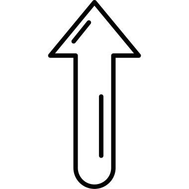 Yukarı Ok web simgesi, vektör illüstrasyonu