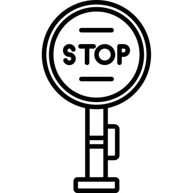 Simge Simgesi Basit Vektör Resmini Durdur